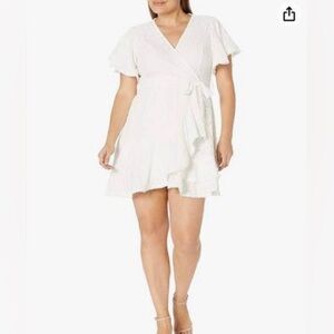 City Chic Plus Size White Lace Dress for Wedding Rehearsal/Bachelorette/Shower